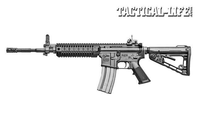 The LE6940P has a 16.1-inch, chrome-lined barrel with six-groove rifling in a 1-in-7-inch twist rate. The rifle also comes with three 7-inch-long, composite rail covers to surround the handguard.