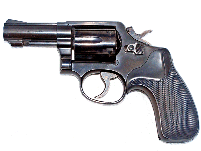 M&P revolvers with 3-inch heavy barrels, shown here with a round butt, are considered ideal concealed carry handguns by many revolver aficionados.