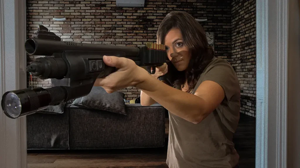 Shotgun stopping power.