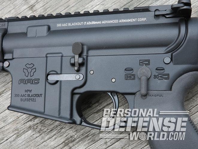 AAC MPW, ADVANCED ARMAMENT MULTI-PURPOSE WEAPON, ADVANCED ARMAMENT CORPORATION MULTI-PURPOSE WEAPON, AAC MULTI PURPOSE WEAPON, AAC MPW CONTROLS LEFT