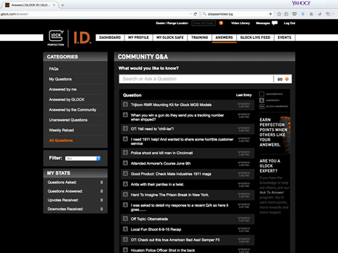 GLOCK I.D., glock, glock ID, glock id website