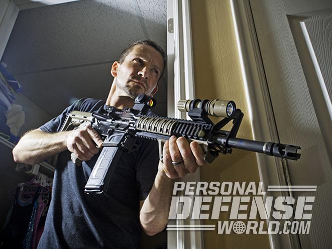 home defense carbine door corner