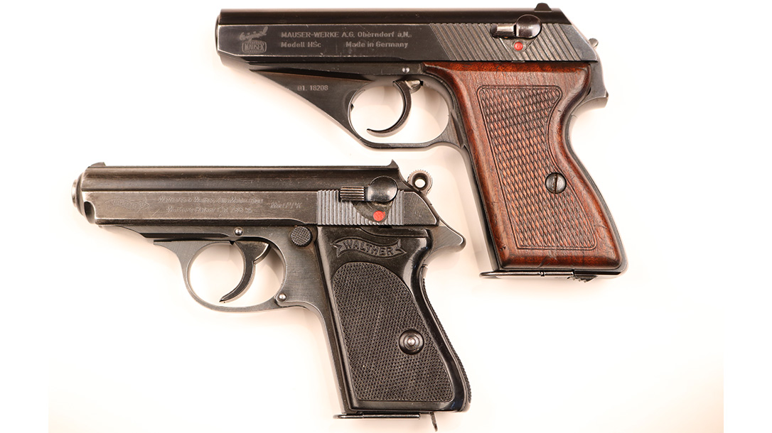 walther ppk mauser hsc pistols top bottom
