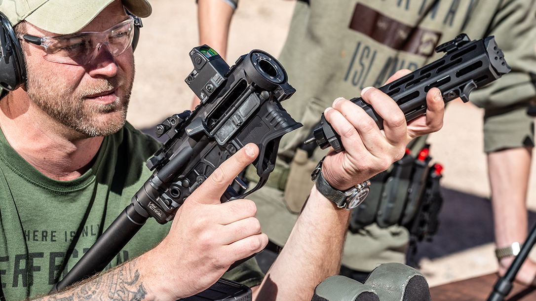 Springfield EVAC, Springfield Armory SAINT Edge EVAC Takedown AR Pistol Review, apart
