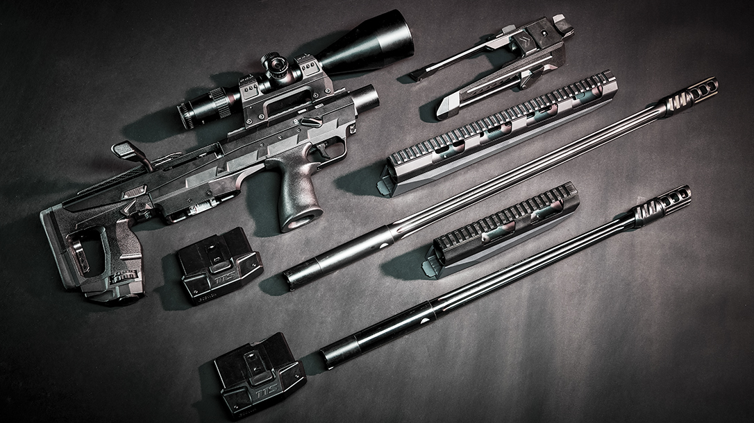 Tec Target Schneider bullpup sniper rifle, modular