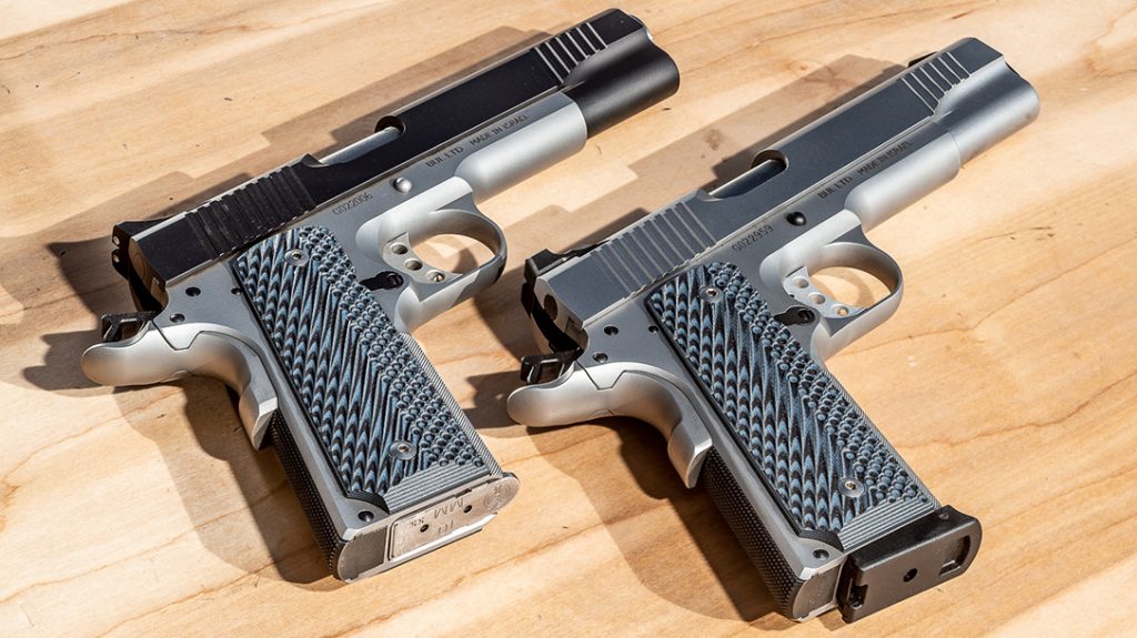 The Desert Eagle 1911's skeletonized hammer, sear and disconnector combine to give the user a trigger pull between 4 and 5 pounds.