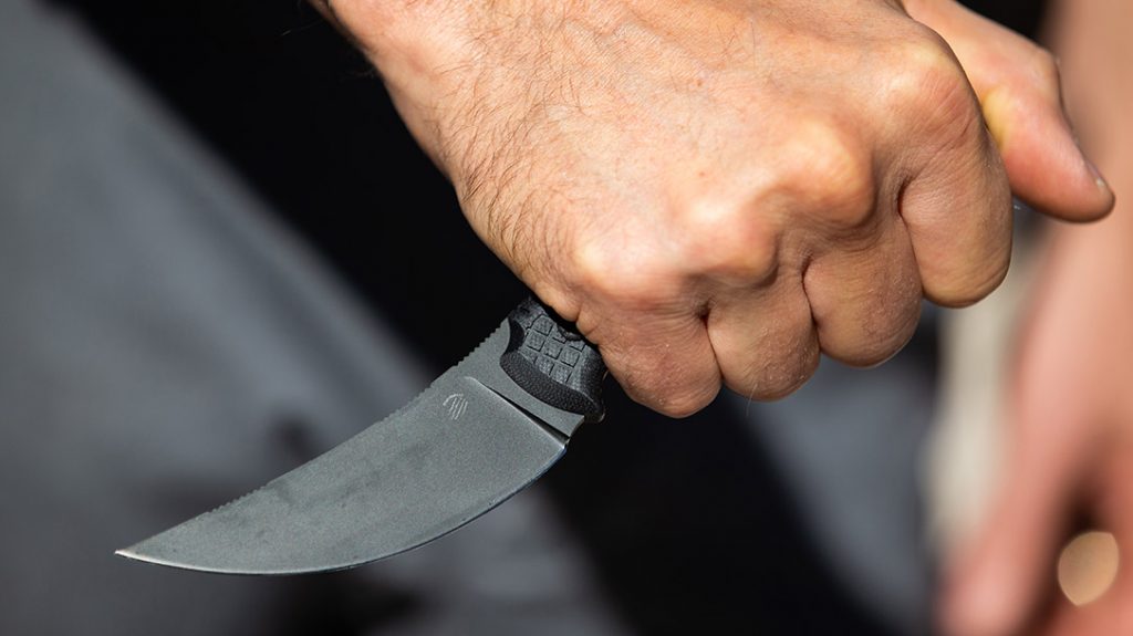 The G10 grips are comfortable and work well with a reverse grip for those that prefer that style of fighting.