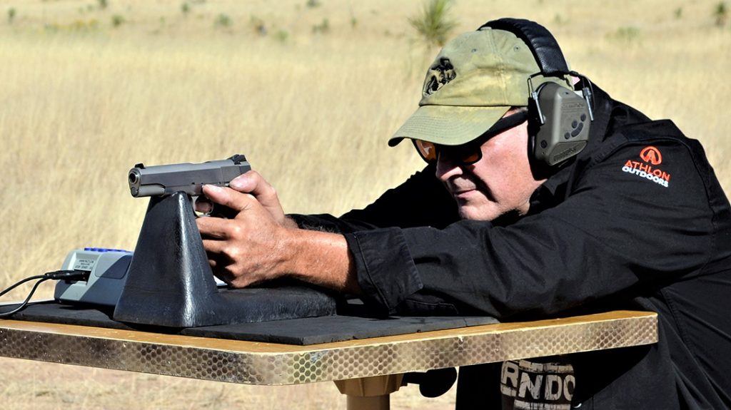 The author testing the Garrison.