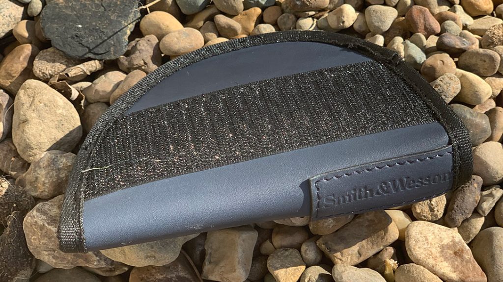 The holster affixes within the different bags via a Velcro strip and can be configured to your specific needs.