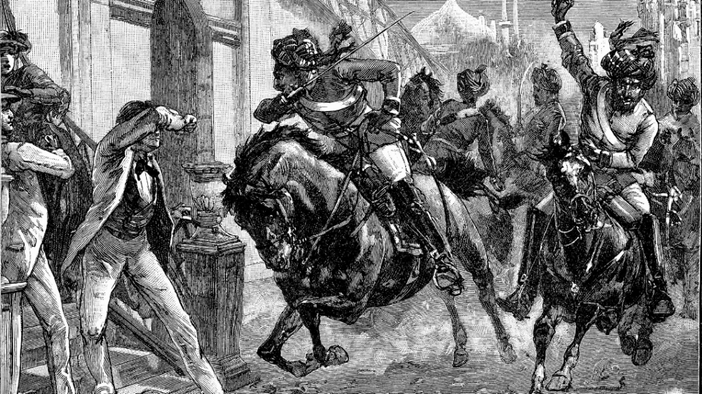 Indian Sepoys attack during their mutiny