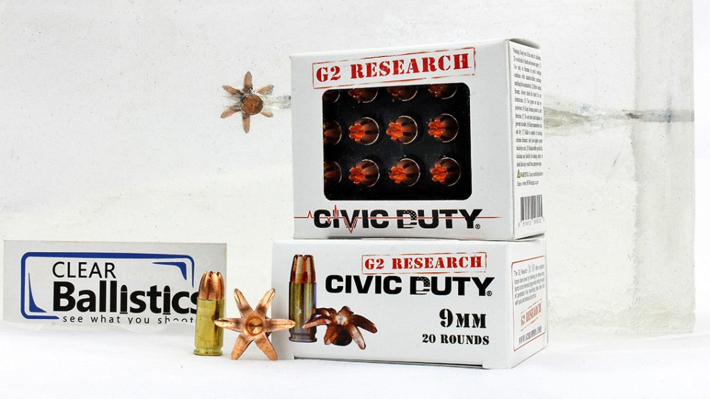 Civic Duty is designed to keep it together like traditional ammunition and stops within a typical threat.