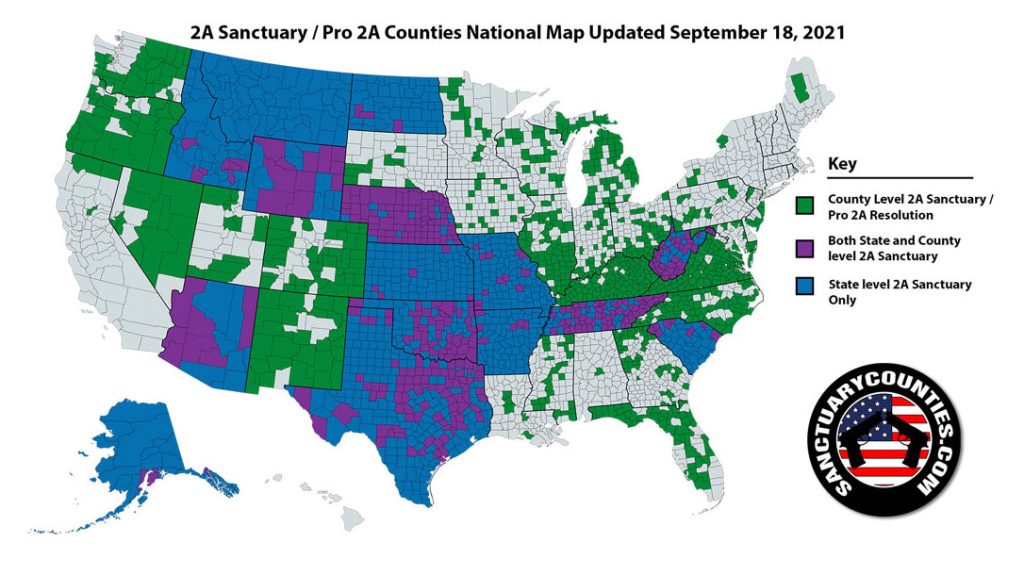 2nd Amendment Sanctuary Movement Covers Over Half of United States.