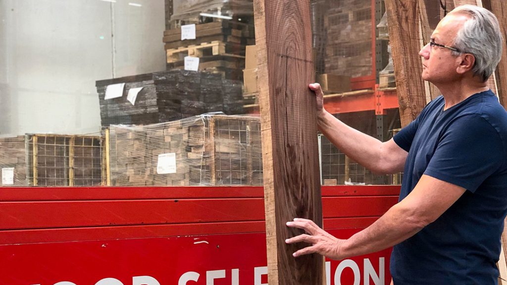 Anthony Imperato hand selects each piece of rosewood used on the furniture of the New Original rifles. 
