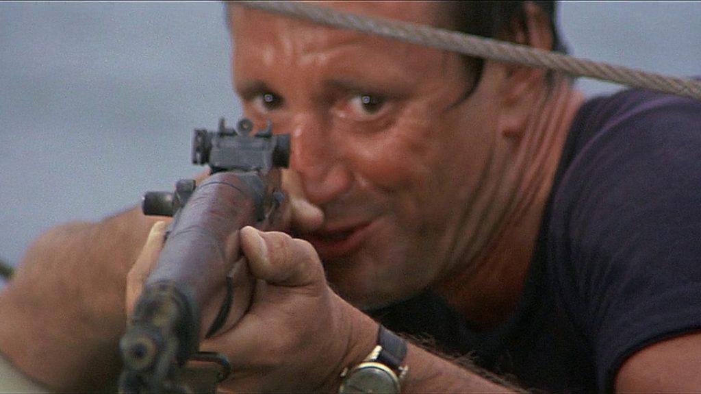 Jaws met his demise at the hands of an M1 Garand rifle.