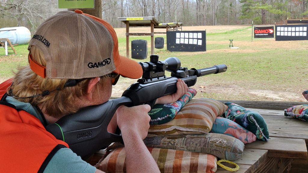 Getting sighted in for the Gamo Squirrel Master Classic. 