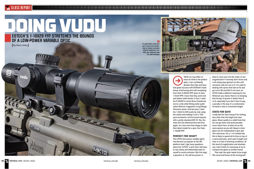 Glass Report featuring EOTech's 1-10x28 FFP. 