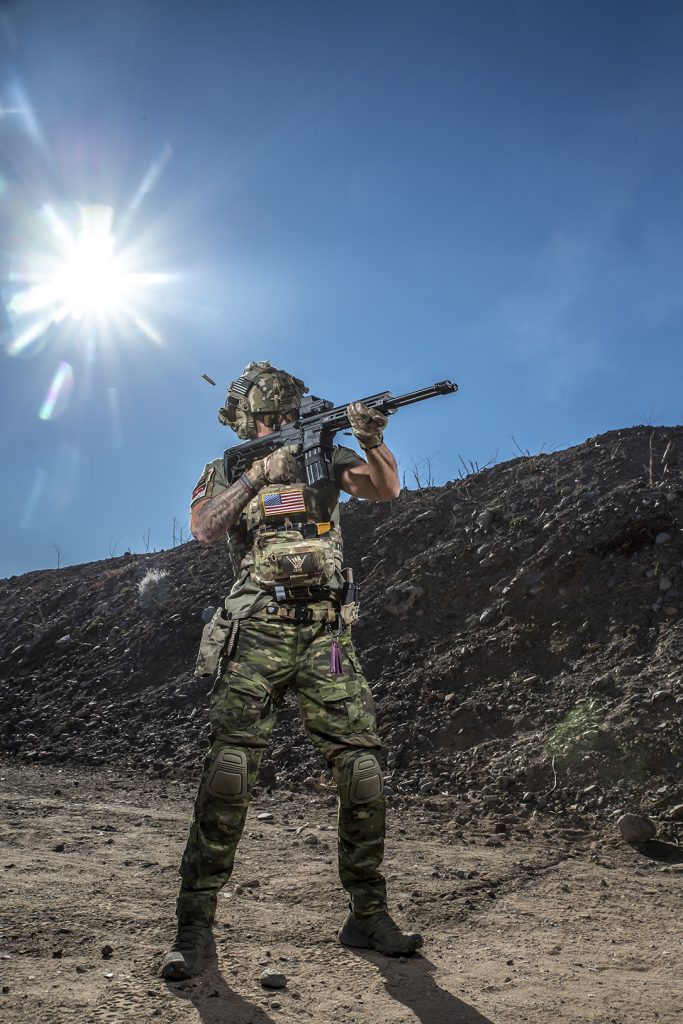 Putting rounds downrange through the Gilboa Snake. 