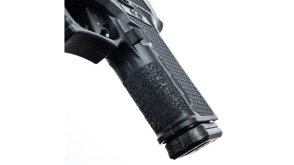 The texturing on the front and backstraps is particularly effective on the AA19.