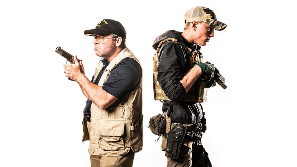 A face-off between 1911 and Glock fans.