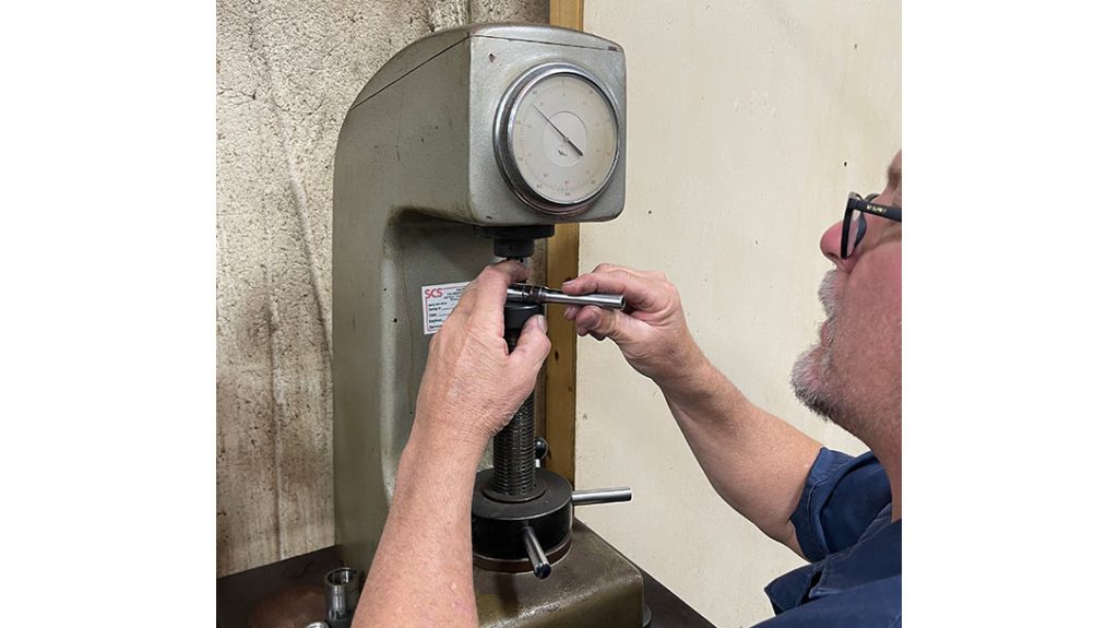 Testing the heat treat hardness of the Springfield SA-35 Hi Power.