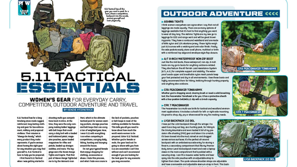 5.11 Tactical Essentials in the Oct/Nov issue of Personal Defense World.