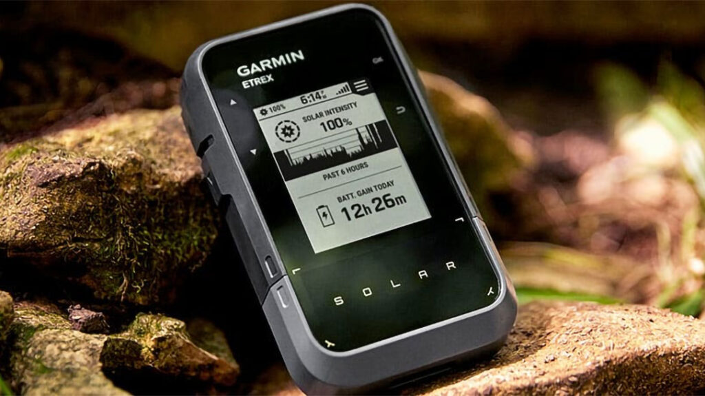 The Garmin eTrex Solar Charging Handheld GPS.