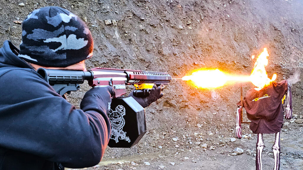 Pyro-15 action on the range. 