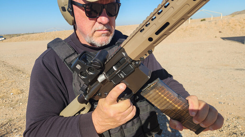 Conducting a mag change on the DS-15 MFR. 