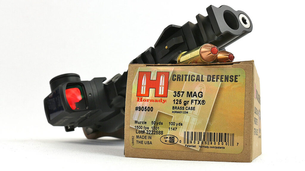 The author tested the Nighthawk Korth Ranger in .357 Magnum with Hornady’s Critical Defense load.