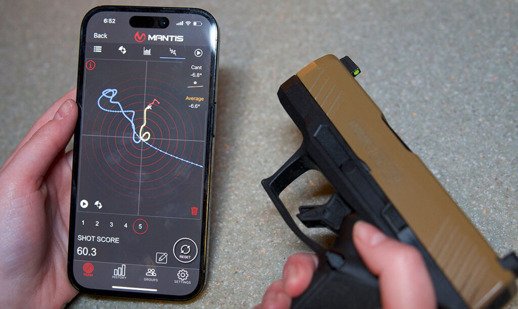 The app provides a map of your firearm’s movement during your shooting session.