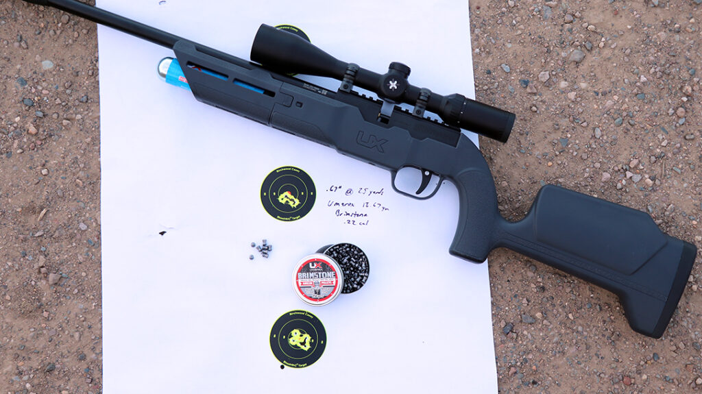 Accuracy results with the Umarex Komplete NCR airgun. 