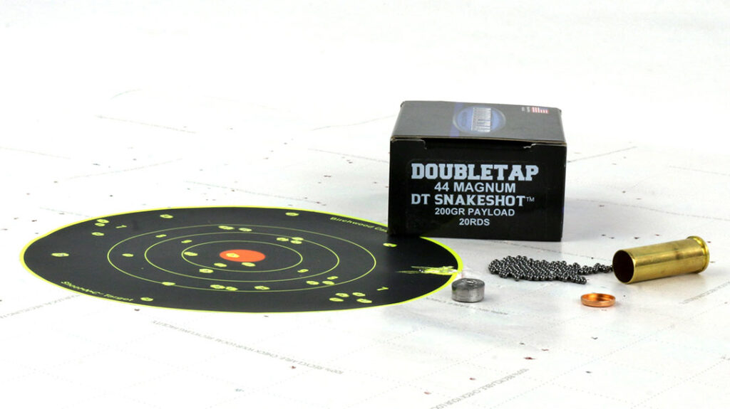 The rounds not only shower your target with a healthy dose of #9 shot but a larger central projectile as well.
