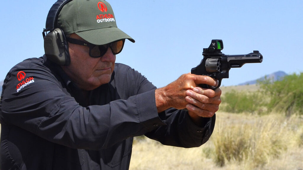 The author shooting the Smith & Wesson JM 327 WR.