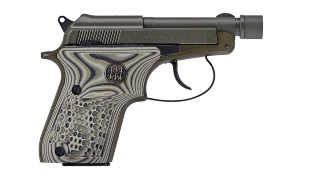 Threaded Barrel Pistols: Beretta 21A Bobcat Covert.