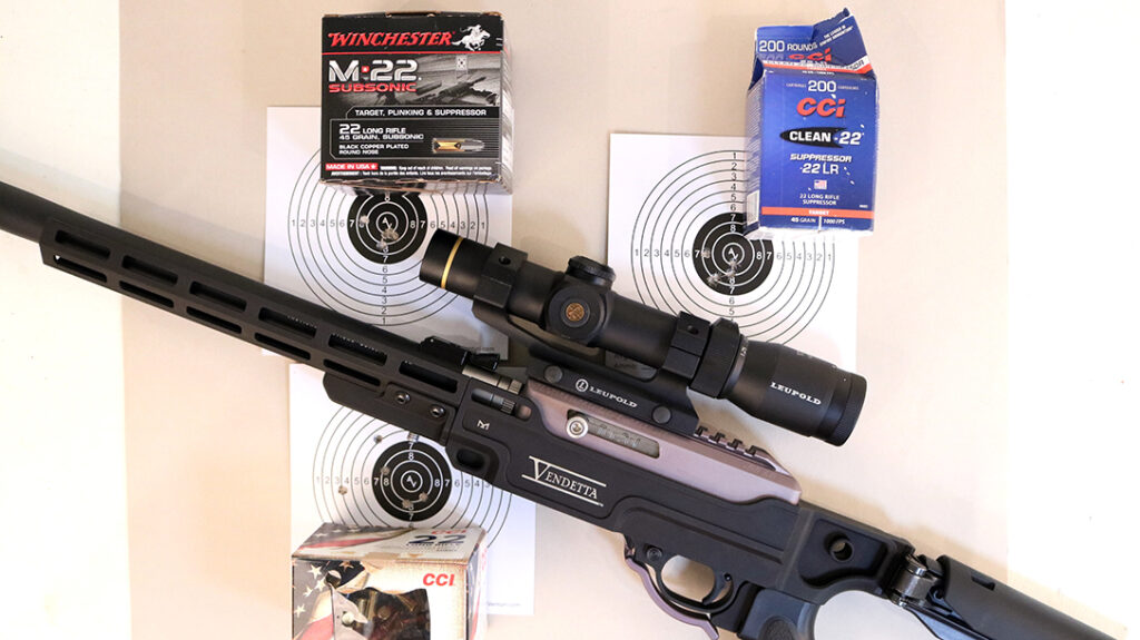 Accuracy testing with Winchester and CCi ammunition. 