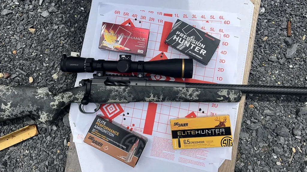 Ammo tested for accuracy in 6.5 Creedmoor.