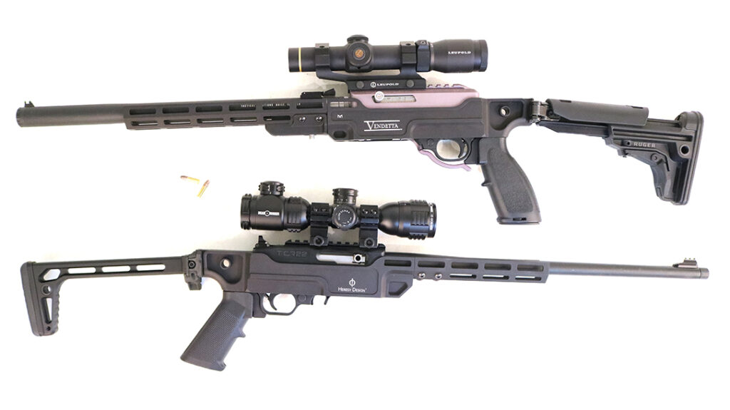 Two different builds on the Ruger 10/22 platform. 