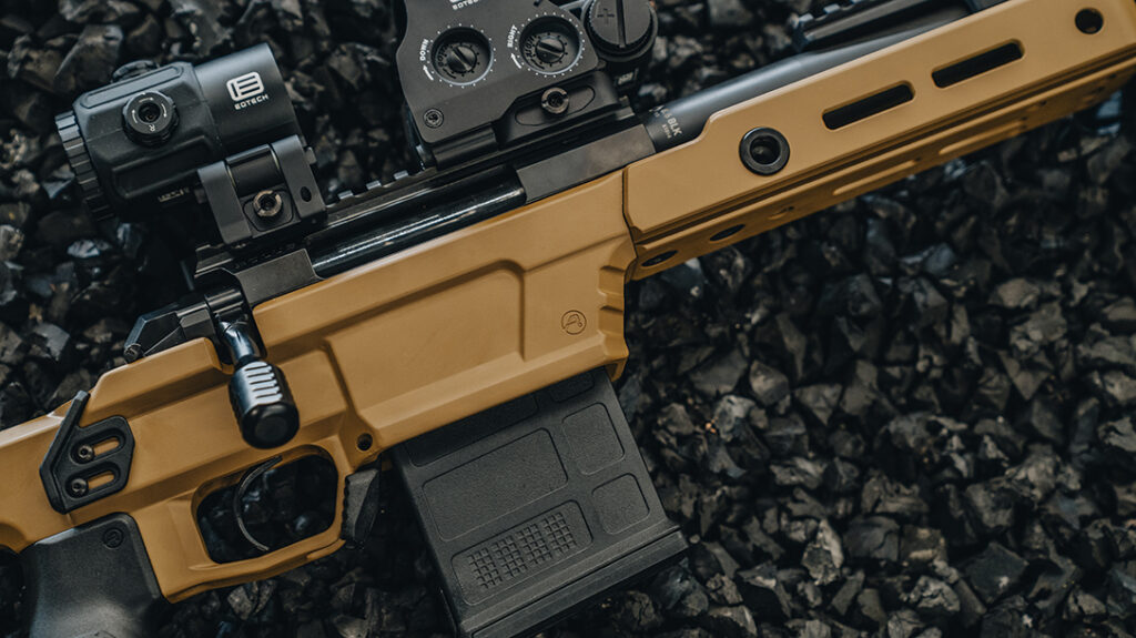 Competition chassis marks key component on the Solus Short Action Pistol build. 