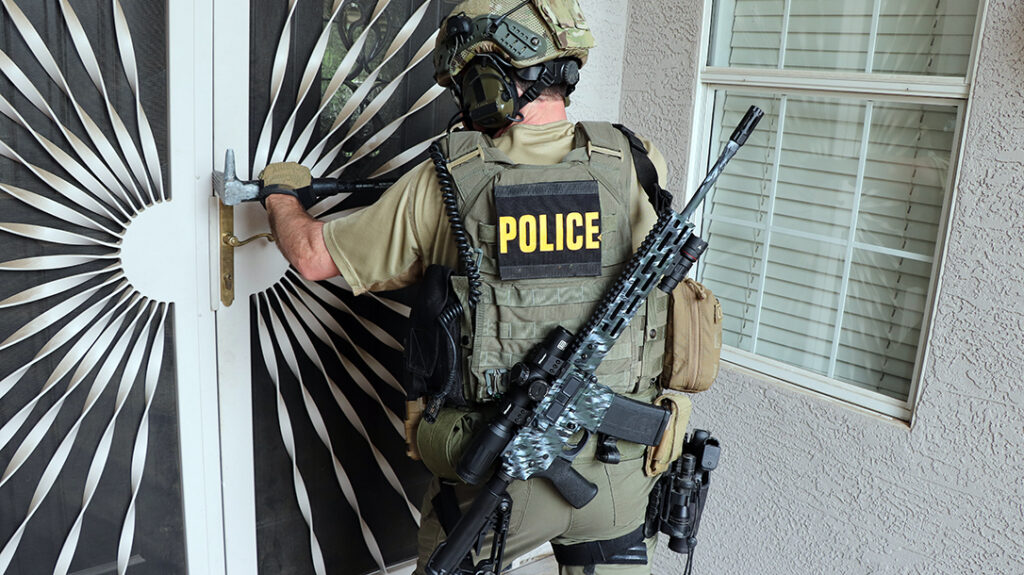 Training a dynamic entry with the Wilson Combat Ultralight Tactical rifle. 