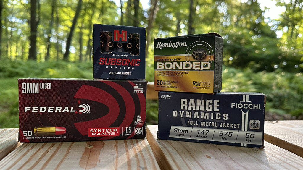 Ammo used testing the Grand Power Stribog SP9 A3 rifle.