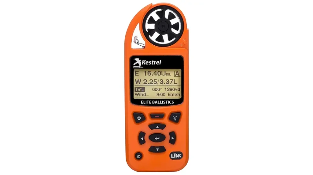 A Kestrel weather meter is essential for reading wind and other elements.
