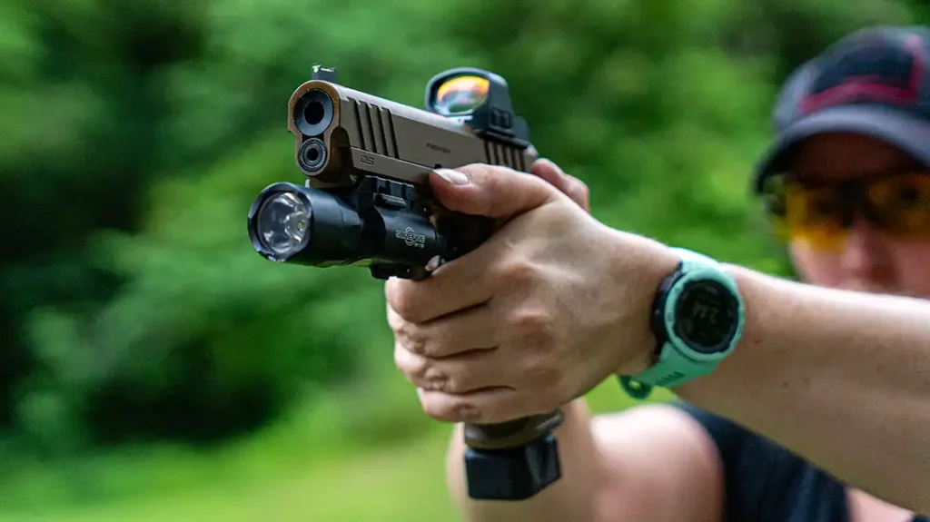 Trigger time with the Springfield Prodigy in Coyote Brown. 