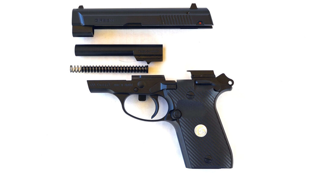 The pistol disassembles easily.