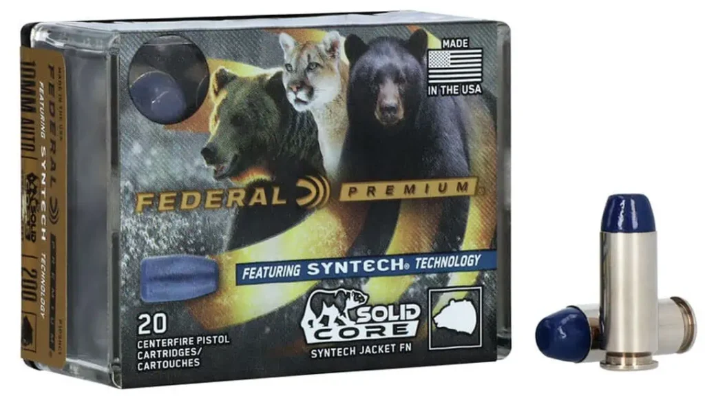 Federal Premium’s Syntech 200 grain 10mm.