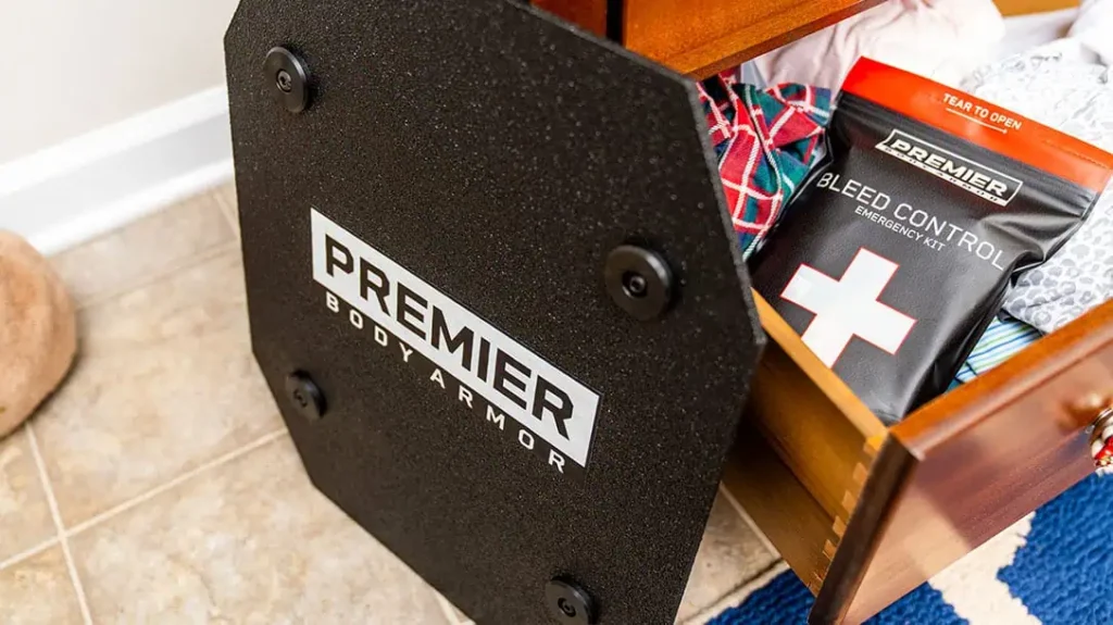 It may be conveniently and discreetly stored nearby for immediate access.