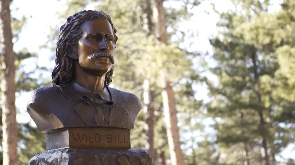 Wild Bill Hickok statue in Deadwood.