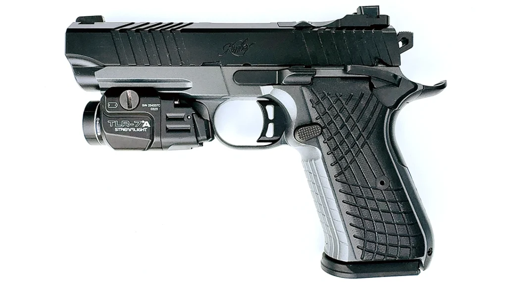 Controls are easy to manipulate and unobtrusive, plus there is no grip safety, and the author fitted his test gun with a Streamlight TLR-7A tactical light.