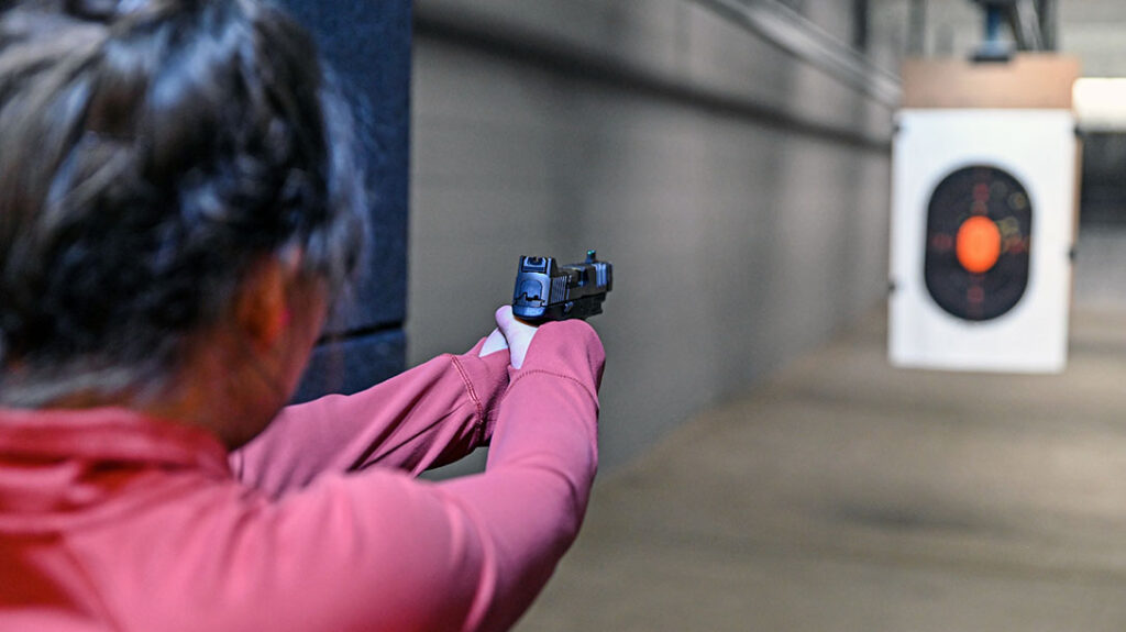 While the author stood there with the black handgun out in front of her, she knew she could not back out.
