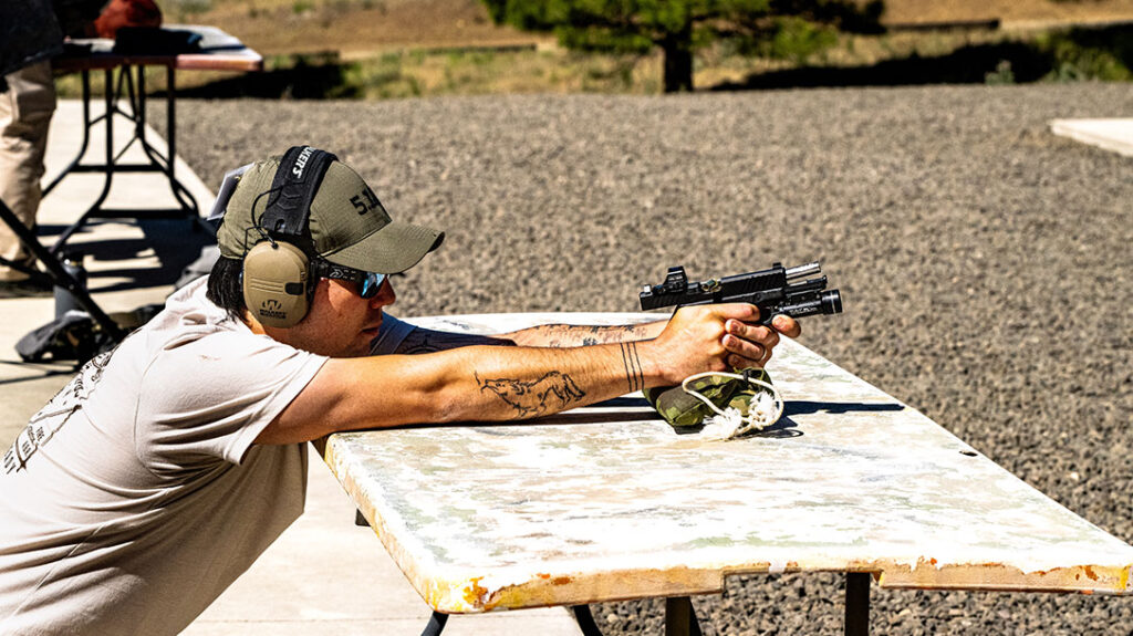 After the classroom instruction, the class broke for chow and then met up on the firing line.