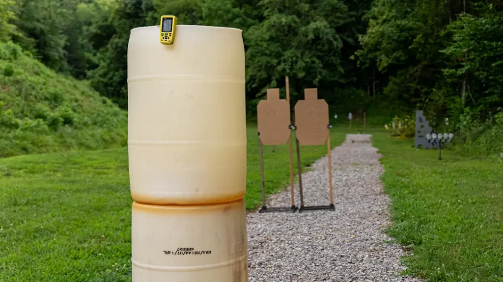 Setup for visual barrier drill.